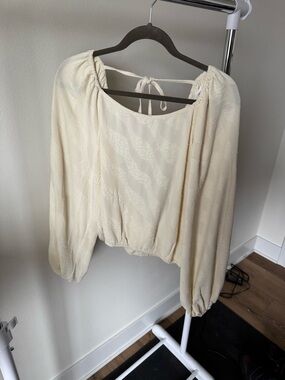 Lulus Open Back Blouse size large new with tags